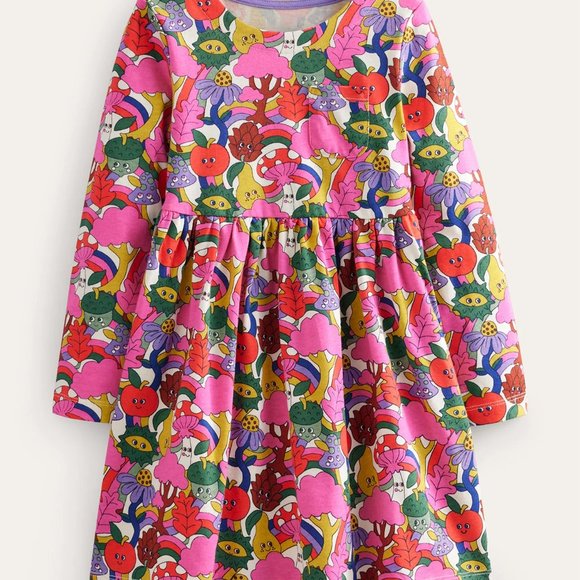 NWT Mini Boden Printed Sweatshirt Dress main image 0